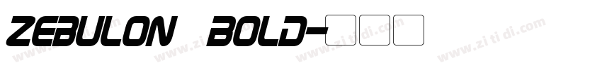 Zebulon Bold字体转换